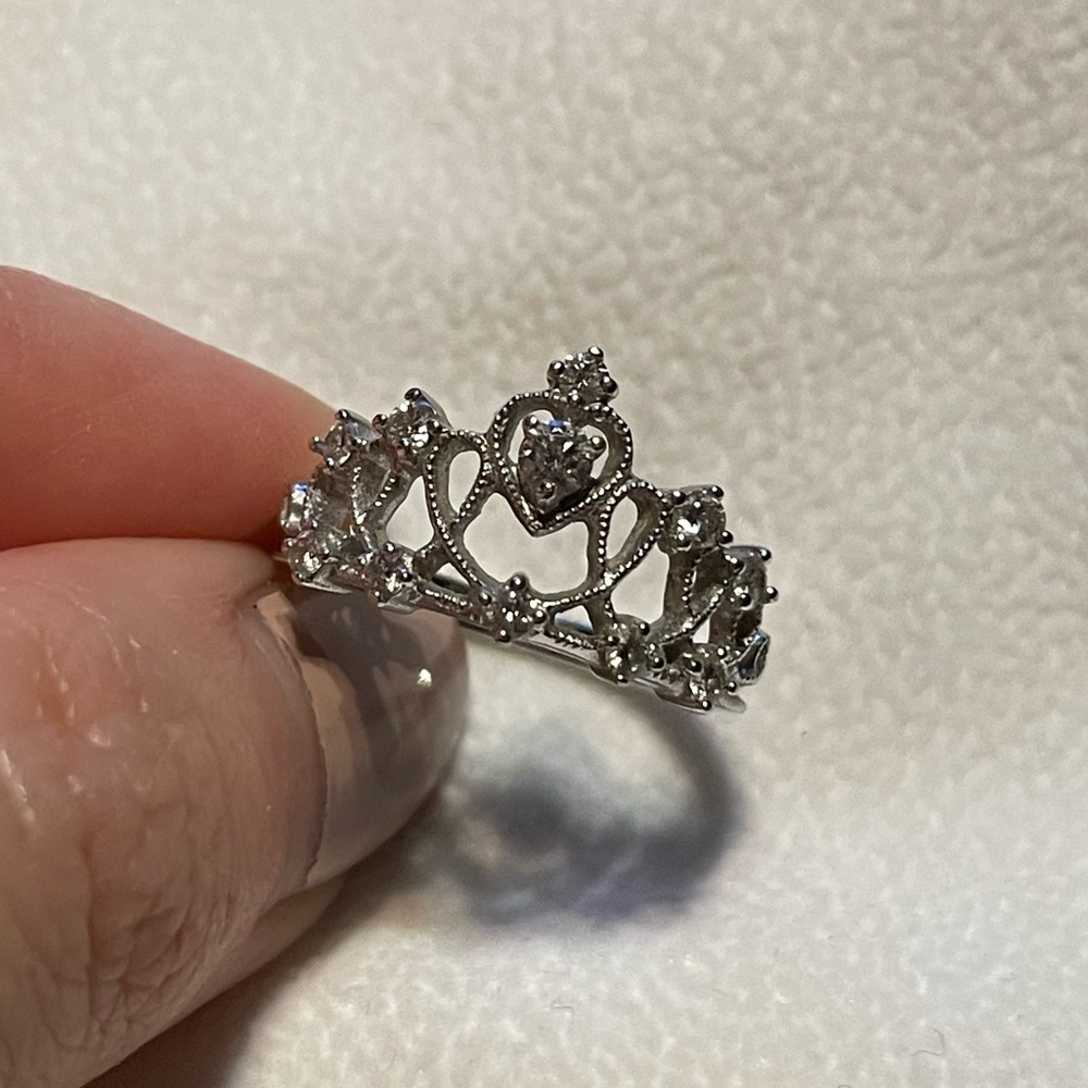 MaBelle Princess Crown Collection Diamond Ring